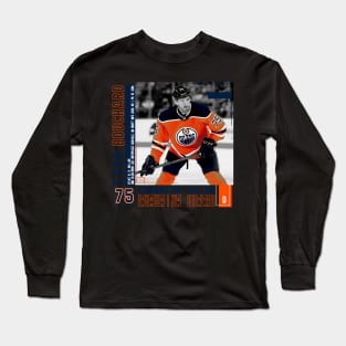 Evan Bouchard Paper Poster Long Sleeve T-Shirt